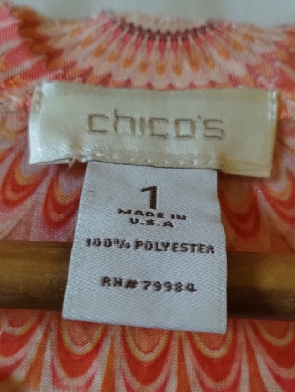 Chico's Pink Multi-Patterned Keyhole Tunic - Picture 2 of 14